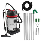 MAXBLAST Lot de Aspirateur Industriel 80 L, Perche pour Gouttières & Tuyau de 5 m