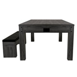 Table Multi Jeux 7 en 1 avec Banc de Rangement - Gris