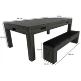 Table Multi Jeux 7 en 1 avec Banc de Rangement - Gris