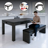 Table Multi Jeux 7 en 1 avec Banc de Rangement - Gris