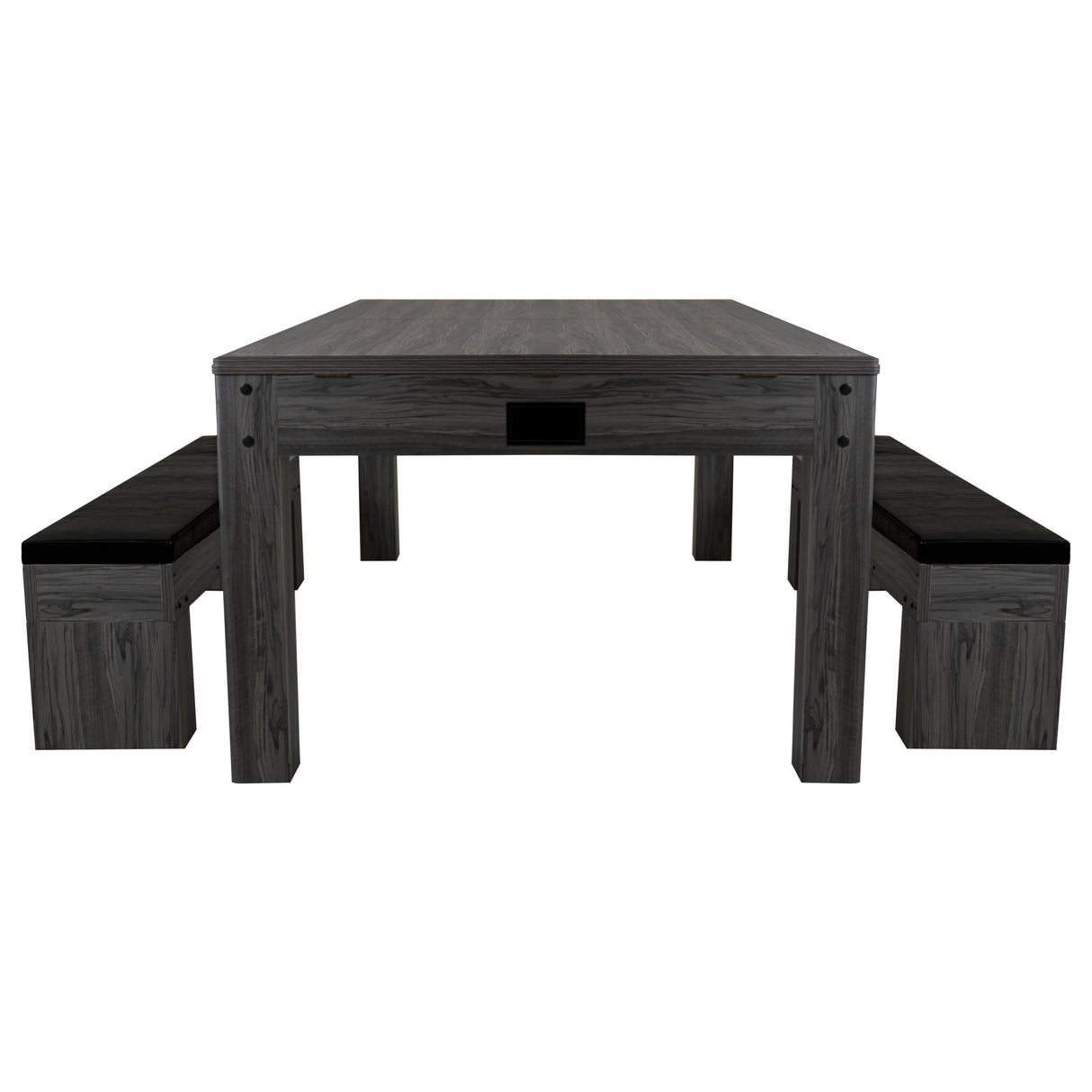 Table Multi Jeux 7 en 1 avec 2 Bancs de Rangement - Gris