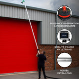 MAXBLAST Lot de Aspirateur Industriel 90 L, Perche Pour Gouttières & Caméra d'Inspection