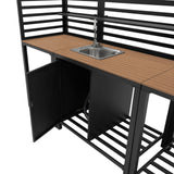 Ensemble de Cuisine Extérieure 3 Pièces - Comptoir en Bois