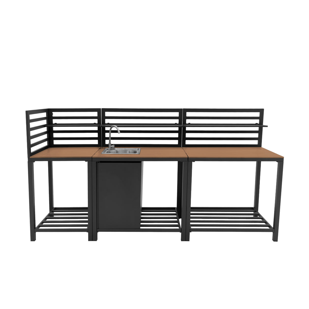Ensemble de Cuisine Extérieure 3 Pièces - Comptoir en Bois