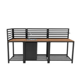 Ensemble de Cuisine Extérieure 3 Pièces - Comptoir en Bois