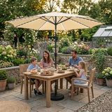 Parasol Inclinable à LED 2,7 m - Crème