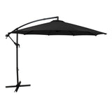 Parasol Banane à Mât Déporté 3 m - Noir