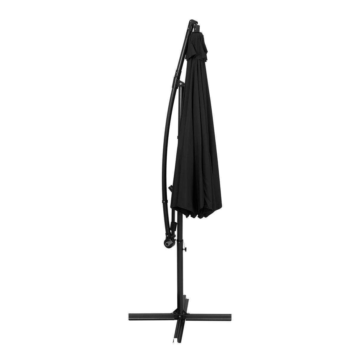 Parasol Banane à Mât Déporté 3 m - Noir