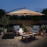 Parasol Banane à Mât Déporté 3 m - Beige