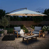 Parasol Banane à Mât Déporté 3 m - Crème