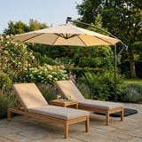 Parasol Banane à Mât Déporté 3 m - Crème