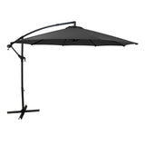 Parasol Banane à Mât Déporté 3 m - Gris