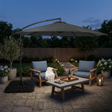 Parasol Banane à Mât Déporté 3 m - Gris