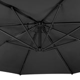 Parasol Banane à Mât Déporté 3 m - Gris