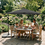Parasol Banane à Mât Déporté 3 m - Gris