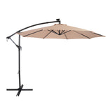 Parasol Banane à Mât Déporté à LED 3 m - Beige