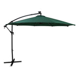Parasol Banane à Mât Déporté à LED 3 m - Vert