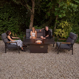 Salon de Jardin Inclinable 5 Places avec Brasero