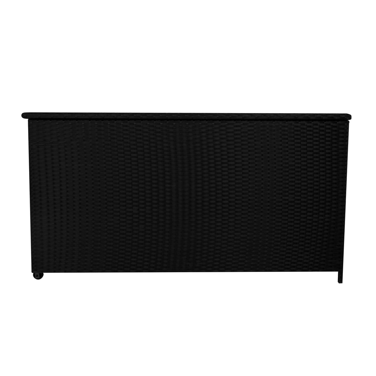 Coffre de Rangement d'Extérieur en Rotin Noir - 700 L