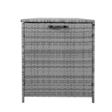 Coffre de Rangement d'Extérieur en Rotin Gris - 700 L