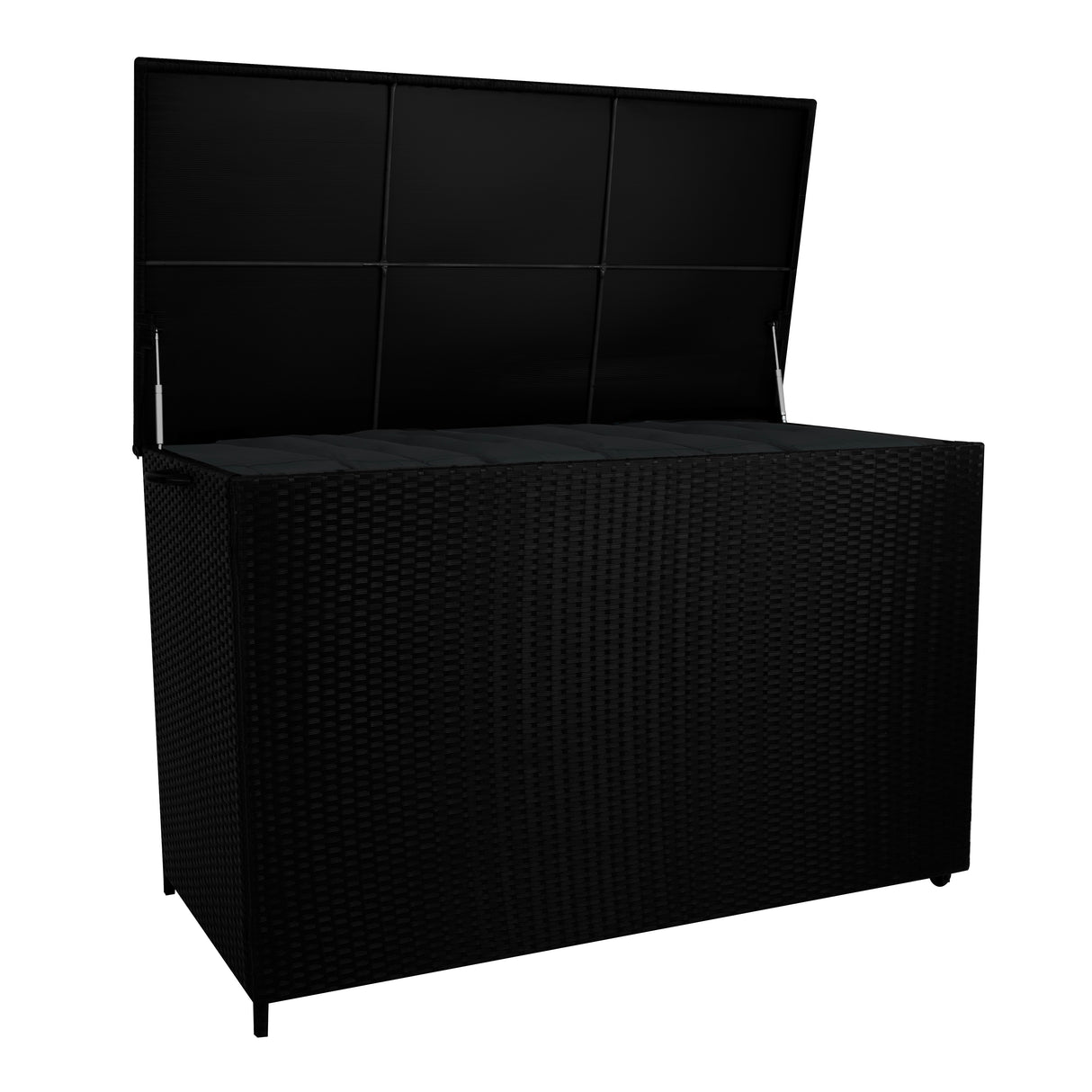 Coffre de Rangement d'Extérieur en Rotin Noir - 996 L