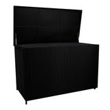 Coffre de Rangement d'Extérieur en Rotin Noir - 996 L