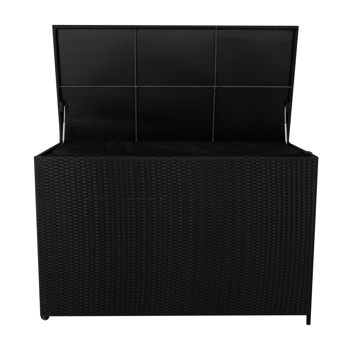 Coffre de Rangement d'Extérieur en Rotin Noir - 996 L