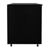 Coffre de Rangement d'Extérieur en Rotin Noir - 996 L
