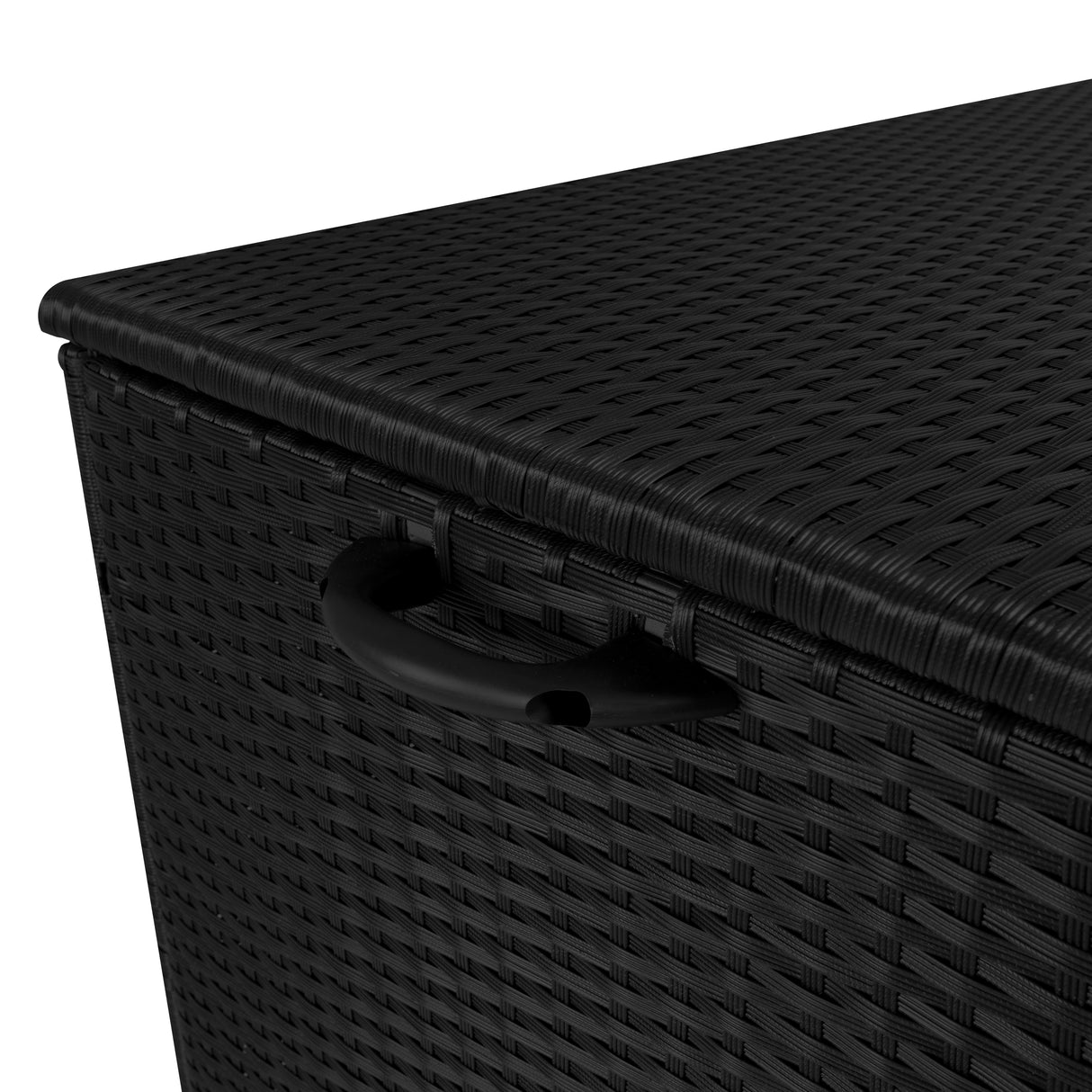 Coffre de Rangement d'Extérieur en Rotin Noir - 996 L