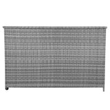 Coffre de Rangement d'Extérieur en Rotin Gris - 996 L