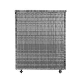 Coffre de Rangement d'Extérieur en Rotin Gris - 996 L
