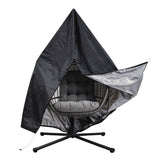 Fauteuil Œuf Suspendu en Rotin - Noir