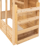 Serre de Jardin Adossée en Bois - Naturel