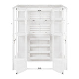 Serre de Jardin Adossée en Bois - Blanc