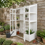 Serre de Jardin Adossée en Bois - Blanc