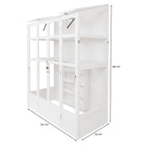 Serre de Jardin Adossée en Bois - Blanc