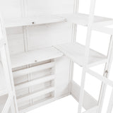 Serre de Jardin Adossée en Bois - Blanc