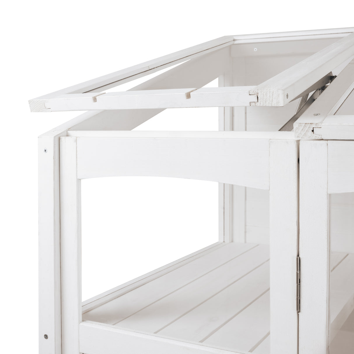 Serre de Jardin Adossée en Bois - Blanc