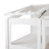 Serre de Jardin Adossée en Bois - Blanc