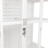 Serre de Jardin Adossée en Bois - Blanc