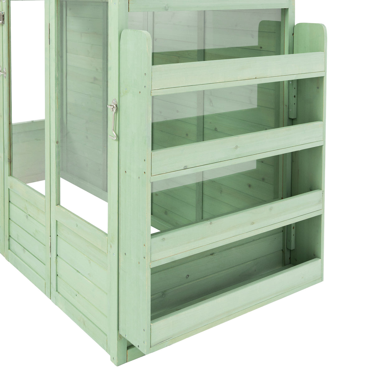 Serre de Jardin Adossée en Bois - Vert