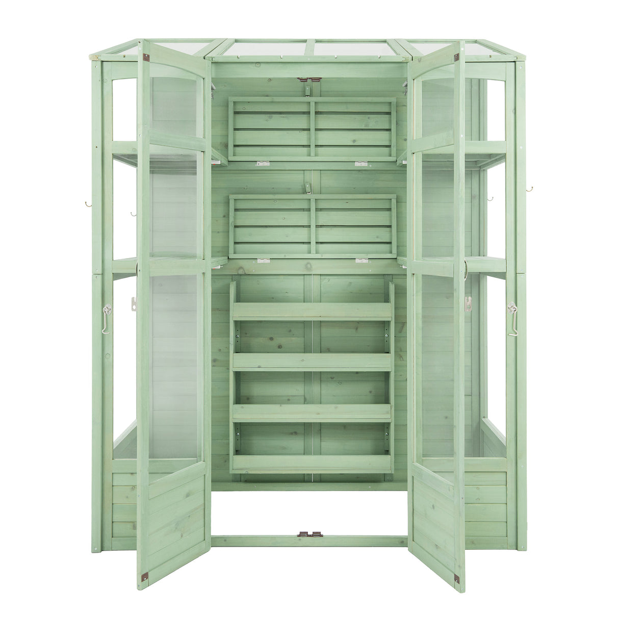 Serre de Jardin Adossée en Bois - Vert