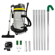 Aspirateur industriel MAXBLAST de 60 L avec réservoir en acier inoxydable, accessoires en aluminium et caméra d'inspection compacte