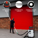 MAXBLAST Lot de Aspirateur Industriel 90 L, Perche pour Gouttières & Tuyau de 5 m