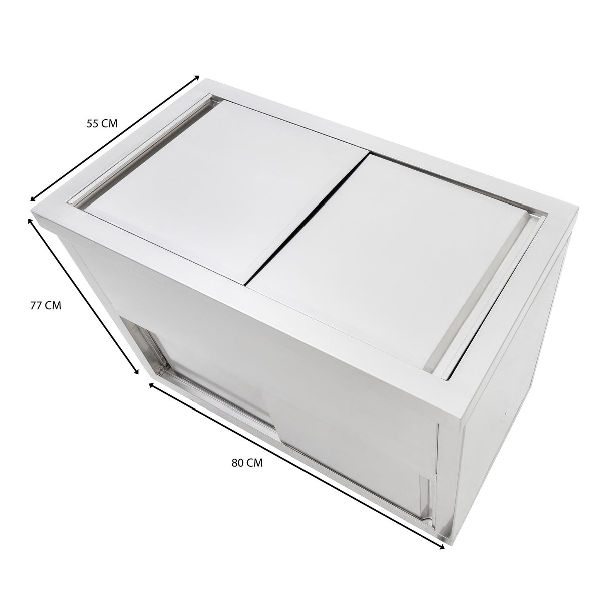 Bac à Glaçons Mobile 86 L en Inox