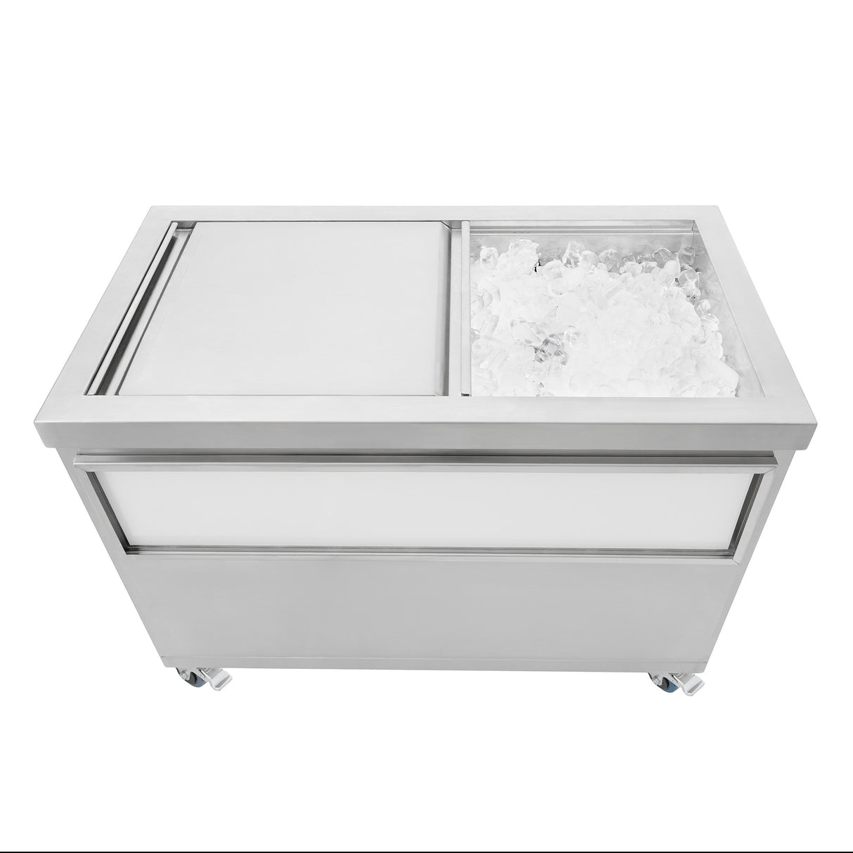 Bac à Glaçons Mobile 109 L en Inox