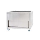 Bac à Glaçons Mobile 109 L en Inox