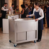 Bac à Glaçons Mobile 109 L en Inox