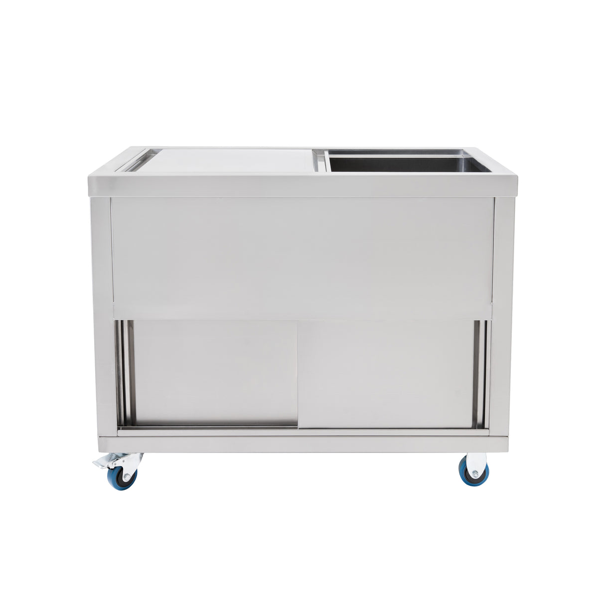 Bac à Glaçons Mobile 109 L en Inox