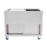 Bac à Glaçons Mobile 109 L en Inox